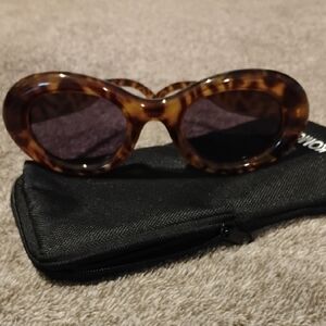 Komono Molly Tortoiseshell Sunglasses With Case